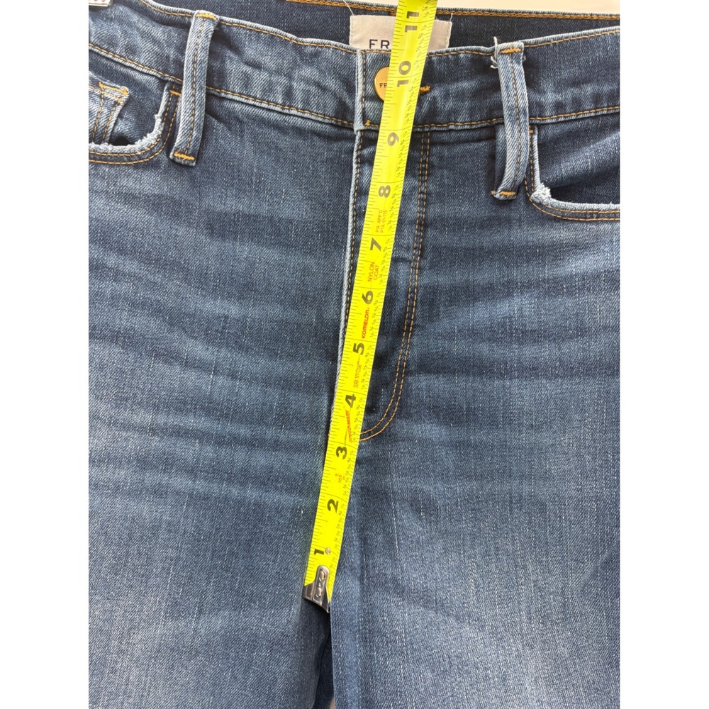 Frame Jeans Le Sylvie Crop Women‎ Size 28 Blue High Rise Distressed - Picture 8 of 11